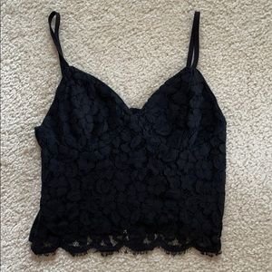 Lace cropped cami